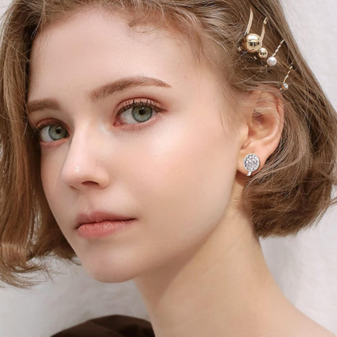 HAIAISO 6 Pairs Clip On Earrings Cubic Zirconia Pearl Knot Twist Clip On Earrings Non Pierced for Women Clip Earrings Set...
