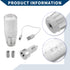 Shift Knob W/ 2 Adapter/Front Gear Shifter Knob for Automatic Manual Vehicles/Faux Crystal Acrylic 10cm / 1 Set Clear...