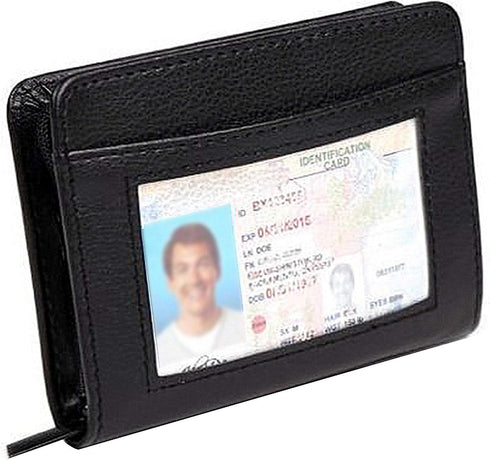 Credit Card Holder Wallet RFID Blocking Leather Wallet for Men and Women with Zipper, Huge Storage Capacity...