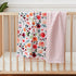 BORITAR Baby Blanket for Girls Super Soft Double Layer Minky with Dotted Backing, Receiving Blanket with Elegant Floral Multicolor Printed Blanket...