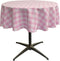LA Linen Poly Checkered Round Tablecloth, 58-Inch, Pink/White...
