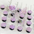 Accessories for Bogg Bag, Purple Butterfly and Roses Decoration for Bogg Bag Charms, Compatible with Women Rubber Beach Bag Tote Handbag, 16 Pcs...