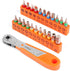 SEDY 21-Piece Mini Ratchet Driver Set, Orange, S2 Alloy Steel...