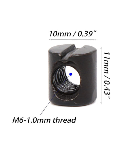 cSeao 10-Pack M6 70mm Black Socket Cap Screws Barrel Nuts Set for Furniture Crib Chairs Baby Bed...