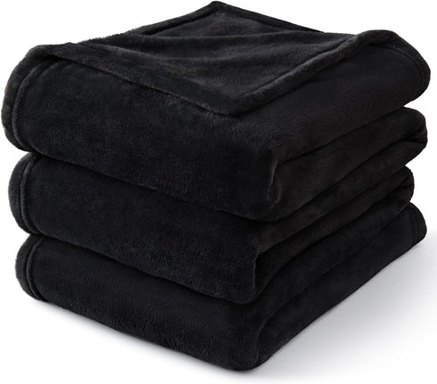 BEDELITE Fleece Blanket Black Throw Blankets for Couch & Bed, Luxury Plush Cozy Fuzzy Blanket 50x60 inches, Super Soft Warm Lightweight Throw Blan...