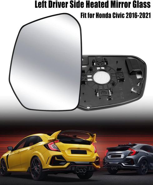 Driver Side Mirror Fit for Honda Civic 2016-2021 Envix 2018-2022 Crider 2019-2022, Left Side Rear View Mirror with Power Heated...