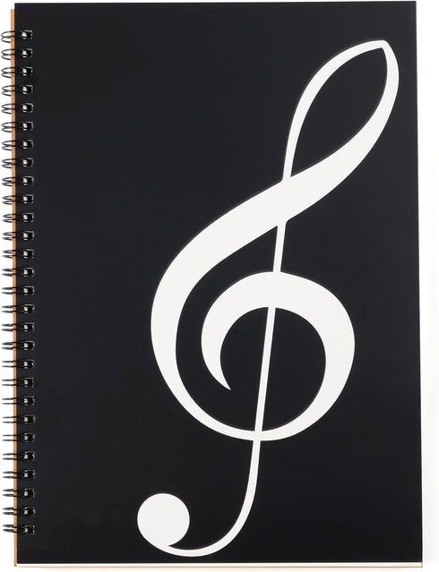 Blank Sheet Music Notebook, 160 Pages Composition Staff Paper Notebook, Manuscript Paper Notebook, 10 Staves (Music clef notebook)...