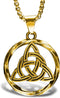 bahamut Celtic Knot Triquetra Cross Pendant Necklace for Men Woman,Vintage Norse Viking irish Trinity Protection Amulet Jewelry Gifts...