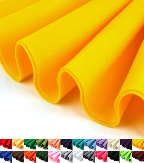 Barcelonetta | Felt Fabric | 72" Wide | 1.6mm Thick | Acrylic & Soft | Felt by The Yard | Felt for DIY Crafts, Projects, Sewing (Golden Yellow, Ha...