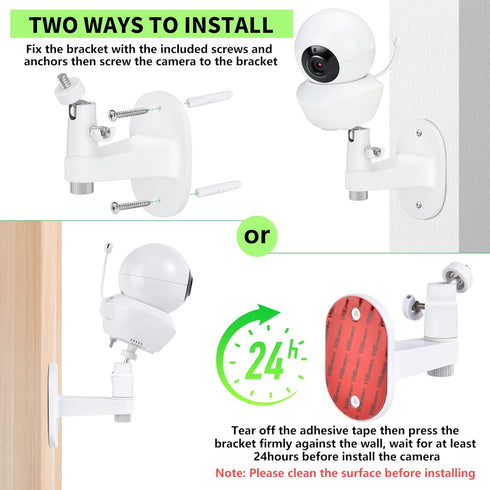Baby Camera Wall Mount Compatible with Babysense V43/HDS2/V24R Video Baby Camera, Adjustable Baby Monitor Holder, Perfect View Angle and Easy Inst...