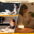 JUSHENG Rechargeable Night Light for Baby Nursery, Wireless LED Bedside Lamp Wood Grain Table Lamp with Dimmable and 3CCT Function, Touch Lights f...
