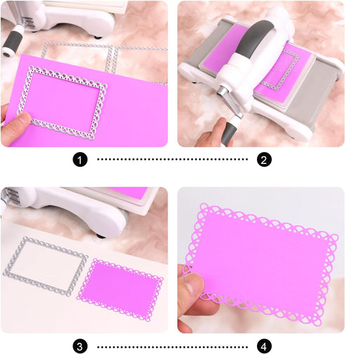 Yoseng Die Cuts for Card Making,Nesting Frame Die Cut,Card Frame Die Set,Paper Craft Die-Cuts,DIY Card Metal Punch Template, Scallops Border Class...