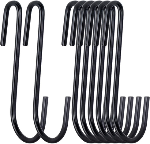 30 Pack 3 inch Heavy Duty S Hooks Black Pan Pot Holder Rack Hooks S Shaped Hanging Hooks Hangers for Kitchenware Spoons Pans Pots Utensils Clothes...