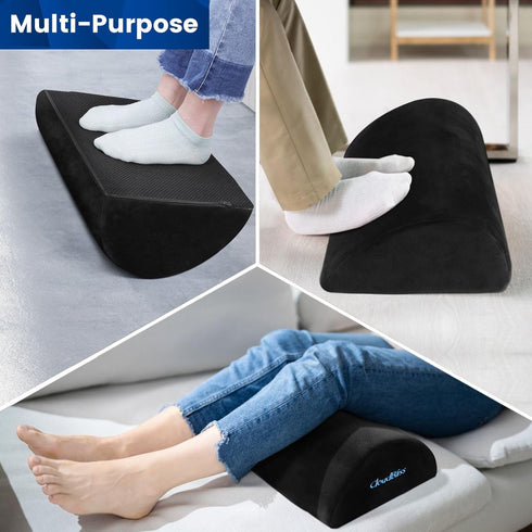 Foot Rest for Under Desk at Work,Office Desk Accessories with Soft Foam and Washable Removable Cover, Foot Stool for Office, Car, Home to Foot Sup...