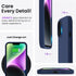 ORNARTO Compatible with iPhone 14 Case 6.1, Slim Liquid Silicone 3 Layers Full Phone Covered Soft Gel Rubber Case Protective Phone Cover 6.1 Inch-...