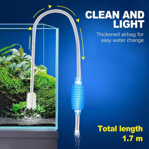 65'' Siphon Pump for Fish Tank, Aquarium & Fish Tank Siphon Pumps and Gravel Cleaners, Gravel Vacuum for Aquarium, Fish Tank Vacuum Gravel Cleaner...