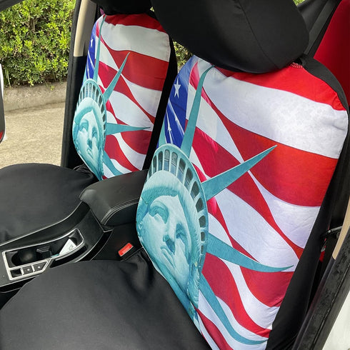 Car Front Seat Covers, 2 Pack Polyester Automotive Seat Protectors, Premium Car Seat Cushions for Women and Men, Soft & Breathable, Vehicle Interi...