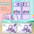 Joyleop (2in1 for iPhone 11 Case Cartoon Cute Love Stit for Girls Pretty Women Teen Kids Girly Phone Covers Purple Pattern Design with Slide Camer...