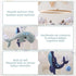 Montessori Baby Mobile for Crib | Ocean Animals Crib Mobile | Woodland Nursery Decor Soothe Toys for Ceiling Hanging | Felt Ball Sea Blue Whale, W...
