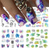 12 Sheets Marble Nail Water Transfer Stickers Colorful Marble Patterns Nail Design Nail Art Stickers Irregular Wave Geometry Line Sliders Nail Dec...