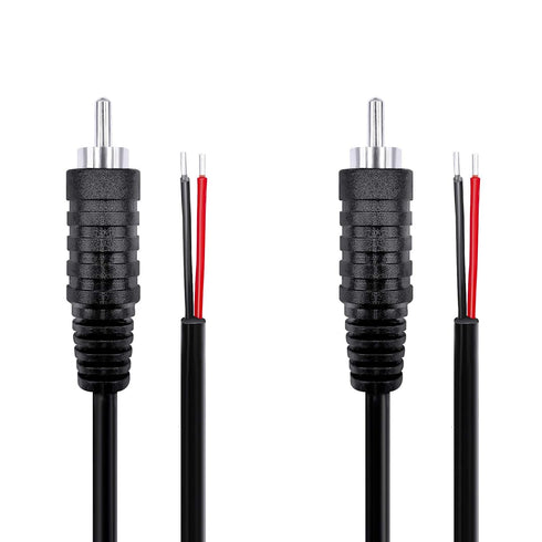Pixelman(18AWG 3.3ft Heavy Gauge Speaker Wire RCA Adapter Plug to Bare Wire,RCA Connector Speaker Audio Cable for TV Amplifier Receiver,Speakers S...