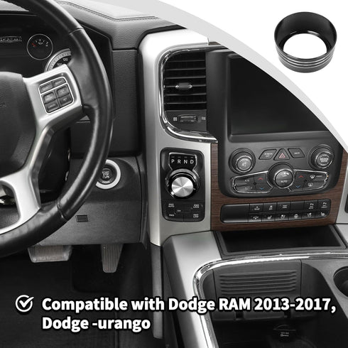 Voodonala for Dodge RAM Aluminum Gear Shift Shifter Switch Transmission Gear Selector Shift Lever Gearstick Knob Coverfor 2013-2017 Dodge RAM Inte...