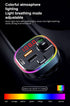 Bluetooth FM Transmitter for Car, QC3.0 & USB-C PD 18W Quick Charger & 7 Colors LED Backlit Car Radio Bluetooth Adapter, MP3 Music Player with EQ ...