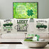 Ueerdand St Patrick's Day Pillow Covers Set of 4 18x18 Inch Shamrock Happy St Patrick's Day Decorations Green Clover Buffalo Plaid Lucky Truck Dec...