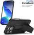 Encased DuraClip Holster, Designed for iPhone 15 Pro Case with Belt Clip Phone Holder and HD Screen Protector (iP15-PRO 6.1") - Black......