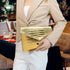 Women Envelope Clutch Purse Handbag, Metallic Leather Crossbody Shoulder Foldover Evening Bag Formal Wedding Party...