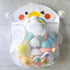 Mesh Bath Toy Organizer?Wth 2 Suction Cups Hanging Mesh Bathtub Toy Holder for Kids and Baby Compatible with Bath Toy Storage(White)...