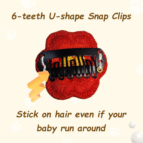 5PCS Dog Hair Clips for Small Dogs Hair Bows Handmade Yorkie Hair Accessories Star Heart Hair Pins Kitten Puppy Birthday Grooming Products (G01,Re...