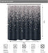 Silver Gray Bokeh Gorgeous (No Sparkles or Glitter) Shower Curtain,Falling Snow Night Sky Stars Black Night 3D Printed Fabric Bathroom Curtain wit...