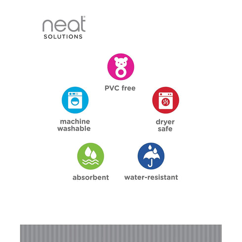 Neat Solutions 5 Pack Aspirational Bib Set with Mixed Fabrics & Water Resistant Inner Core - Boy, Grey Oatmeal While...