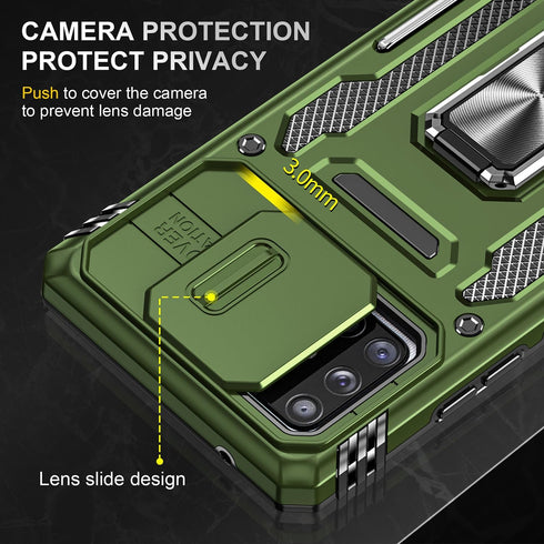 for Samung Galaxy A71 5G Case with Slide Camera Cover Ring Kickstand Military Grade Shockproof Case Armor Heavy Duty for Galaxy A71 5G Phone Case ...