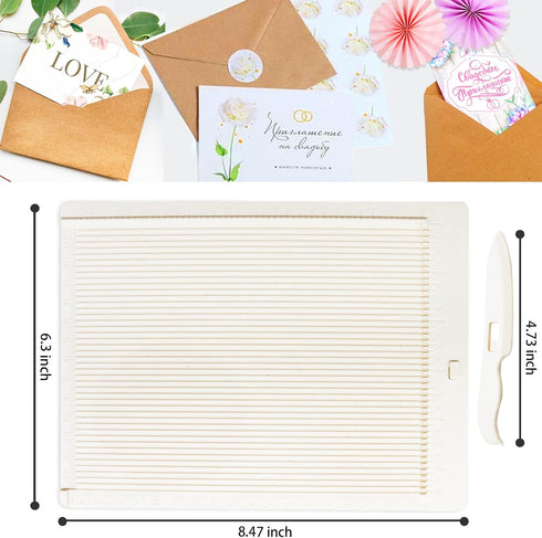 Scoring Board, Envelope Maker, Envelope Punch Board, Scoring Tool, Score Board for Paper Crafts, Paper Trimmer, Multi-Purpose Scoring Board for Ca...