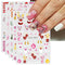 JMEOWIO 10 Sheets Christmas Pink Nail Art Stickers Decals Self-Adhesive Pegatinas Uñas Snowflake Xmas Winter Holiday Cute Elk Nail Supplies Nail A...