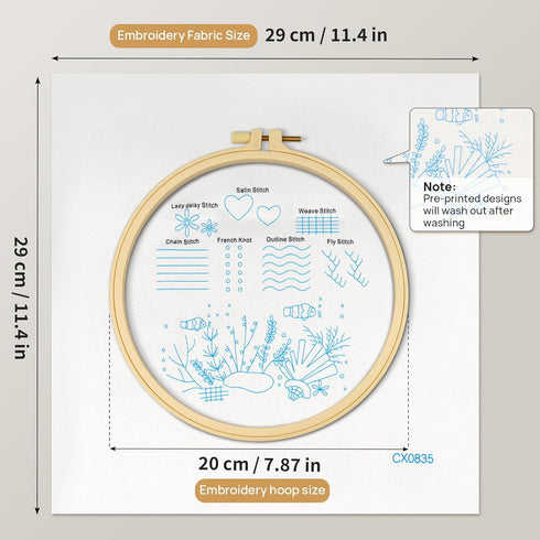 Catephe Embroidery Kit for Beginners, 3 Set Embroidery Starter Kit with Embroidery Patterns, Beginner Embroidery Kit for Beginners Adults and Kids...
