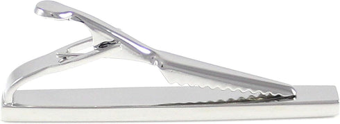 Classic Rhodium Plated Two Line Abalone Tie Clip With Box Abalone Stripe Tie Bar...