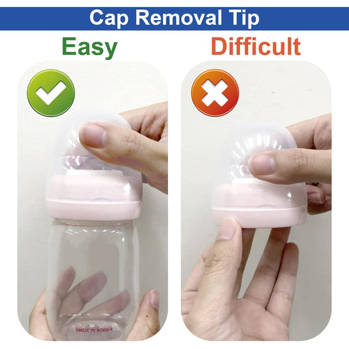 Maymom Dome Caps for Lansino Wide-Mouth Collar Ring, Spectra Wide-Mouth Collar Ring, Pigeon Wide-Mouth Collar Ring. Replace Lansino Bottle Cap, Co...