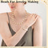 ROADPLUM 1947 Pcs Pearl Beads for Jewelry Making, White and Gold Beads for Crafts with Holes, Gold Filled Beads for Bracelets Making Kit, Multi-Si...