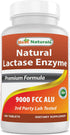 Best Naturals Lactose Intolerance Relief Tablets with Natural Lactase Enzyme, Fast Acting High Potency Lactase, 9000 FCC ALU, 180 Count...