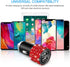 OTOSTAR Dual USB Car Charger, 4.8A Output, Bling Crystal Diamond Car Decorations Accessories Fast Charging Adapter for iPhones Android iOS, Samsun...