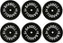 Barbell Bumper Plate Drink Coasters Set of 6, Round Black Silicone Coasters for Coffee Table, Absorbent Coaster for Drinks, Fitness Gym Gifts for ...