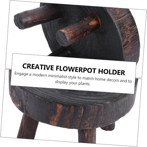 1pc Flower Pot Stand Outdoor Plant Rack Home Accents Decor Outdoor Decoration Freestanding Ladder Shelf Wood Plant Stand Wood Plant Stool Wooden O...