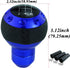 Abfer Leather Shift Knob 5 Speed Car Gear Shifter Knobs Round Stick Shifting Lever Fit for Most Vehicle, Blue...