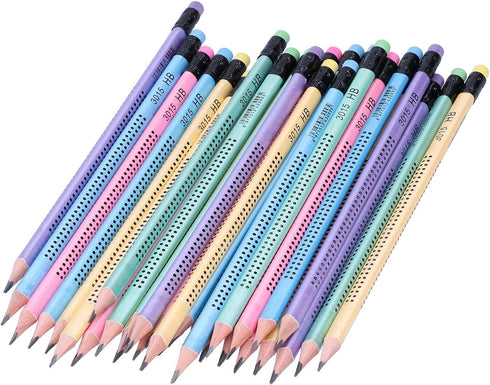 Triangular Cute Sharpened Pencils, Pencil Set with Eraser Fat Thick Strong Graphite Pen Non?slip Multi?color Writing Products for Preschoolers Sch...