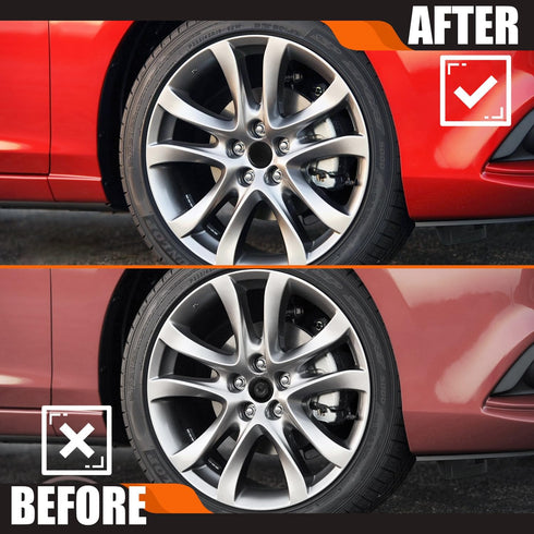 TMS 2.9Inch 75MM Wheel Center Caps, Pack of 4 (Gloss Black, Outer 75MM, Inner 73MM)...