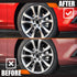 TMS 2.9Inch 75MM Wheel Center Caps, Pack of 4 (Gloss Black, Outer 75MM, Inner 73MM)...