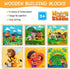 Wood 6 Sided Building Stacking Block Puzzle 6 Different Puzzles in 1 for Boys Girls Toddlers Ages 3 and Up...
